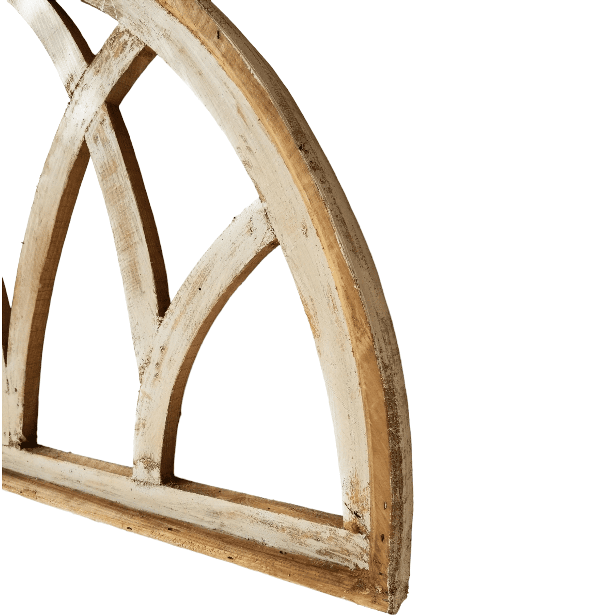 Farmhouse Half Moon Wooden Wall Window Arch -2 Sizes- Wood Cathedral Window Mountain Ridge - Ranch Junkie Mercantile LLC